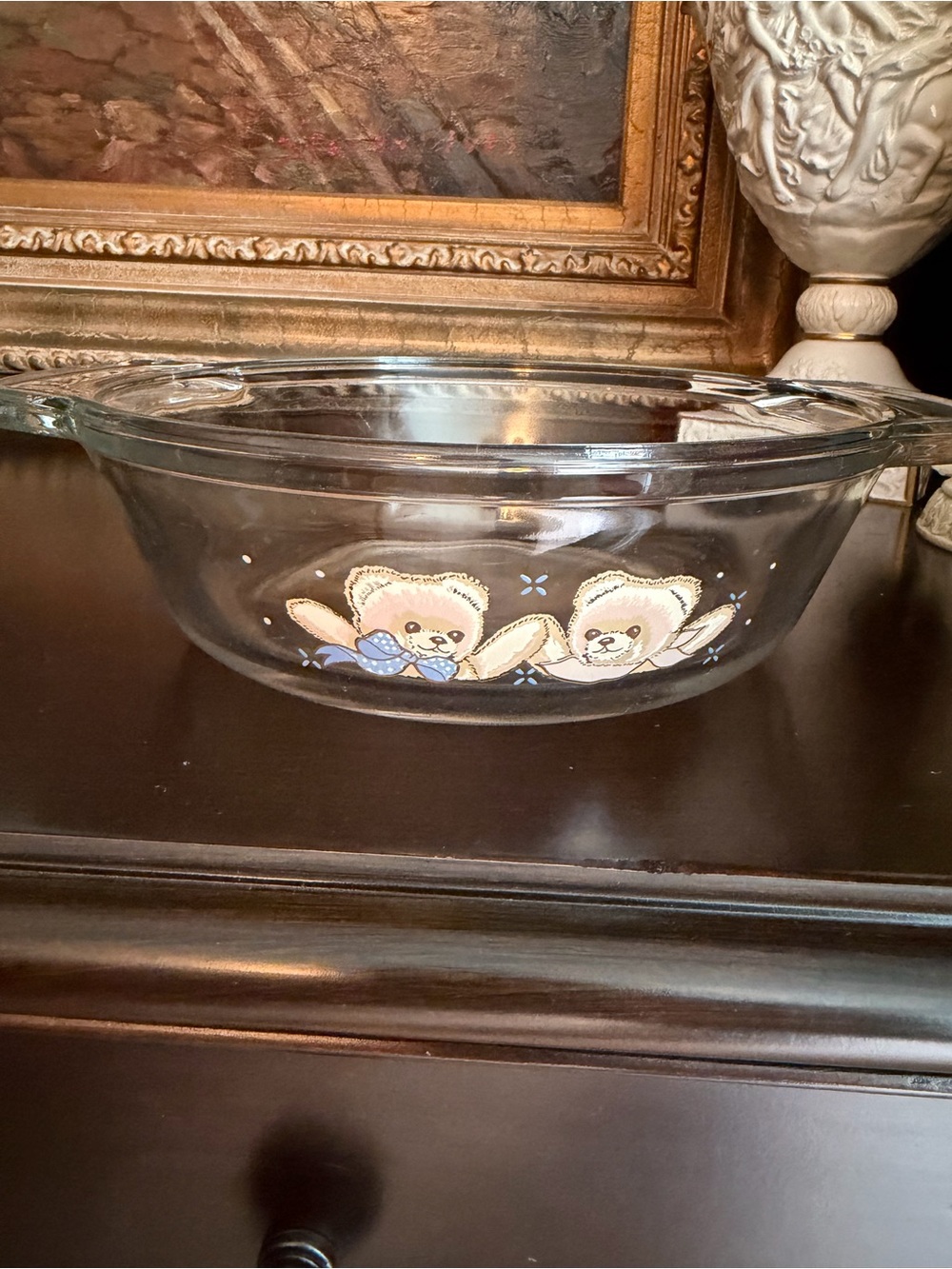 Teddy Bear Anchor Hocking Casserole dish